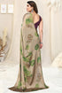 Vasthrlay Fashion Chiffon Printed Grey Ethnic Wear