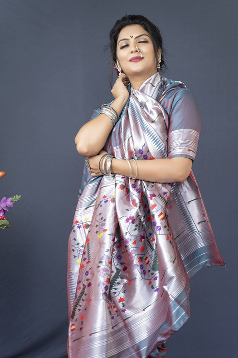 Vasthrlay Paithani Unstitched Saree