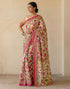 Vasthrlay Womens Printed Unstitched Peach Saree