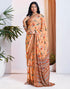 Vasthrlay Georgette Printed Unstitched Multicolor Saree