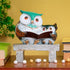The Earth Store Lucky Book Reading Owls Statue Decorative Art Owls Resin Showpiece Home Decor