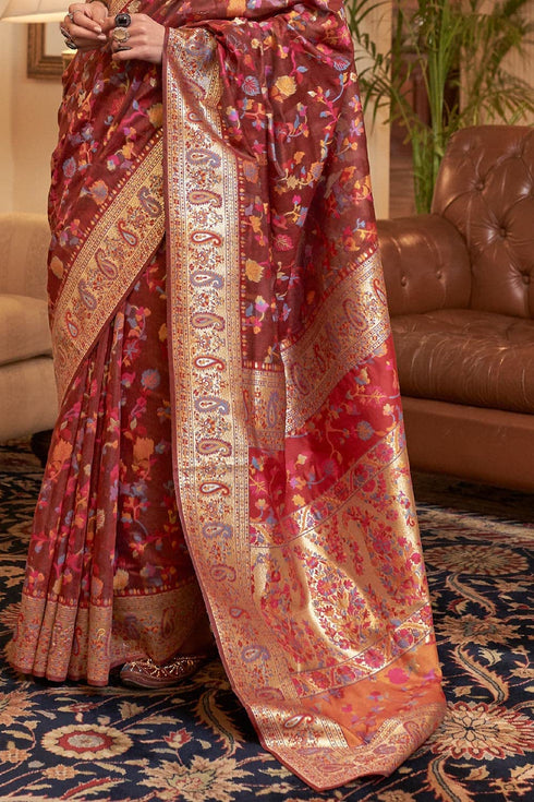 Vasthrlay Kanjivaram Handloom Kashmiri Ethnic Wear
