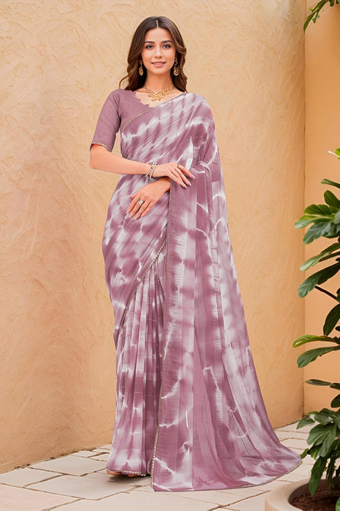 Vasthrlay Fashion Chiffon Shibori Printed Ethnic Wear