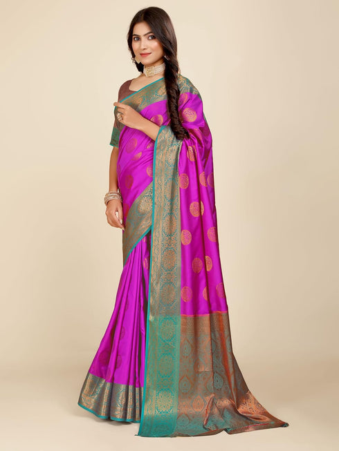 Vasthrlay Banarasi Mehendi Ethnic Wear