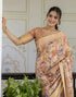 Vasthrlay Womens Striped Unstitched Dusty Pink Saree