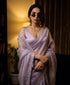 Vasthrlay Lavender Organza Designer Saree
