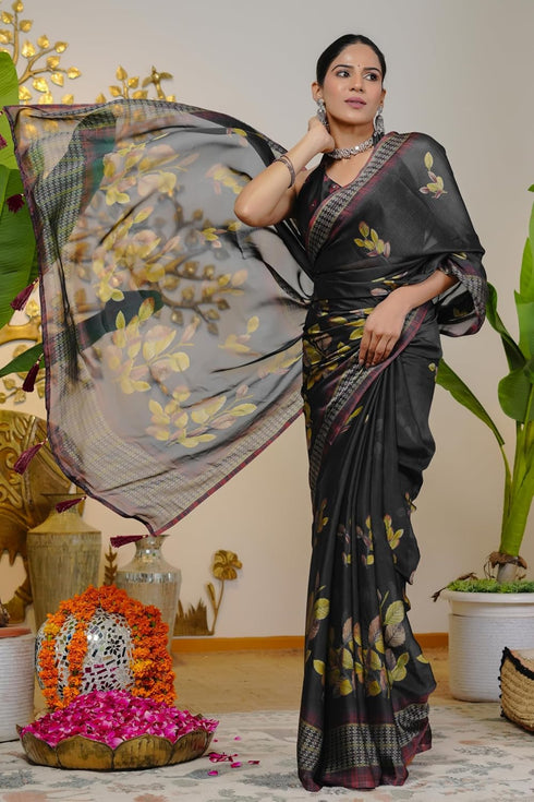 Vasthrlay Fashion Chiffon Printed Lightweight Ethnic Wear