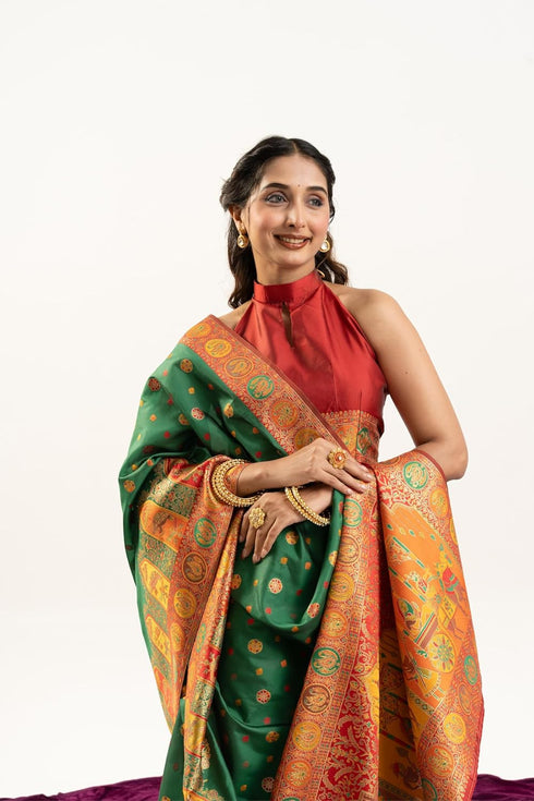 Vasthrlay Pashmina Kashmiri Darkgreen