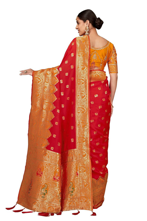 Vasthrlay Traditional Jacquard Banarasi Sareewith