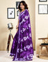 Vasthrlay Womens Printed Unstitched Dark Green Saree