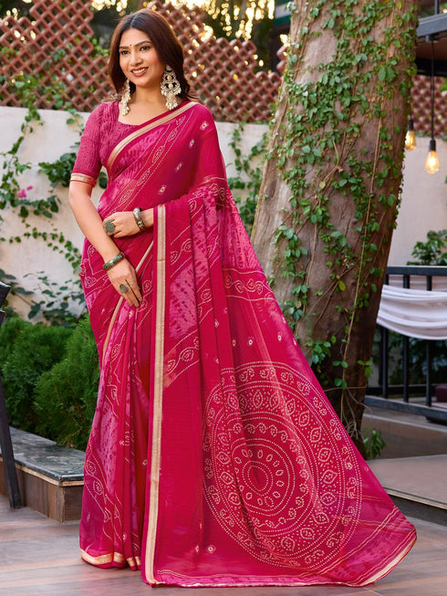 Vasthrlay Bandhani Unstitched Designer Sr Ethnic Wear