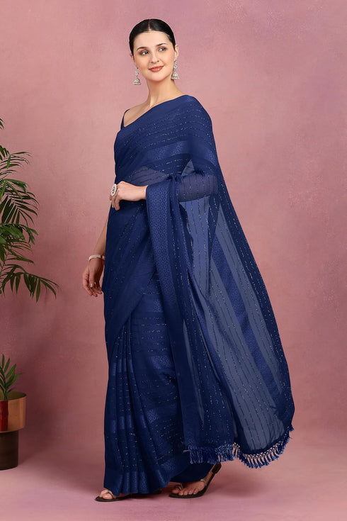 Vasthrlay Fashion Georgette Green Ethnic Wear