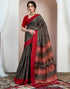 Vasthrlay Bandhani Printed Unstitched Black Saree