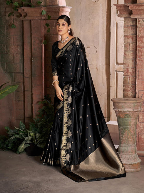 Vasthrlay Women's Kanjivaram Silk Unstitched Saree