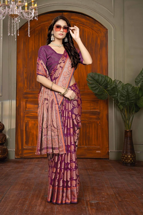 Vsathrlay Kanjivaram Banarasi Festival Wedding Ethnic Wear