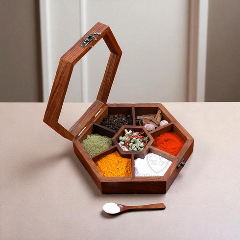 Wooden Spice Box