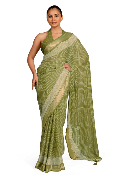 Vasthrlay Fashion Georgette Bandhani Printed Ethnic Wear