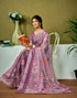 Vasthrlay Womens Cotton Printed Brown Saree
