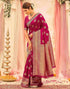 Vasthrlay Womens Weaving Unstitched Dark Green Saree