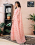 Vasthrlay Chanderi Printed Unstitched Orange Saree