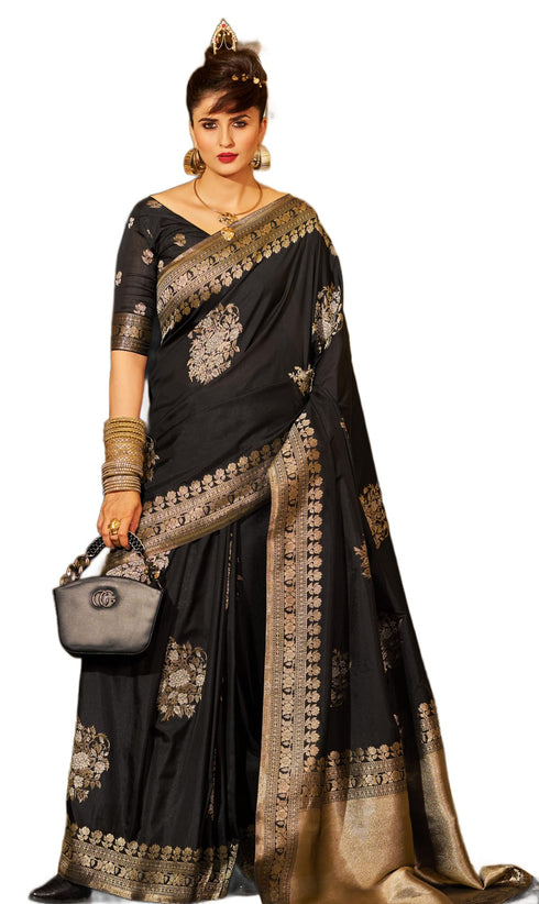 Vasthrlay Banarasi Unstitched Saree