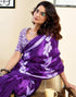 Vasthrlay Womens Printed Unstitched Dark Green Saree