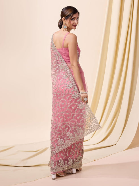 Vasthrlay Embroidery Blouse Lightpink Ethnic Wear