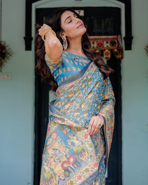 Vasthrlay Handloom Printed Saree