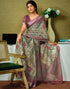 Vasthrlay Womens Cotton Printed Brown Saree