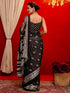 Vasthrlay Georgette Printed Unstitched Rama Green Saree