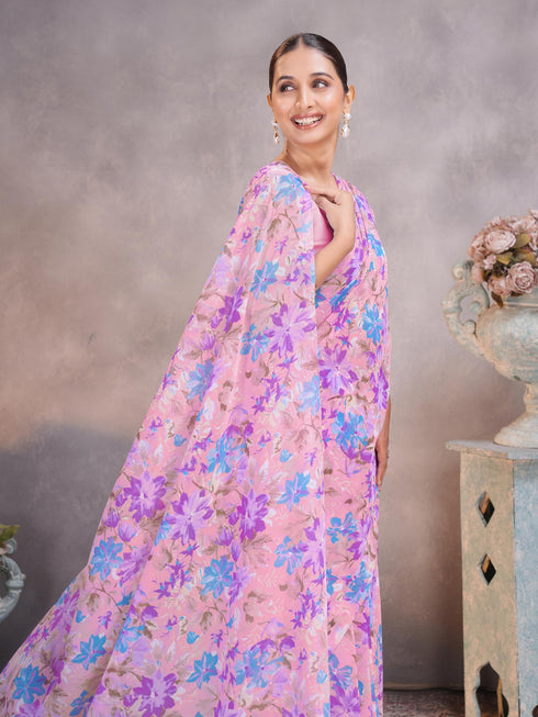 Vasthrlay Georgette Floral Saree