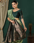 Vasthrlay Banarasi Kanjivaram Unstitched Beige Saree