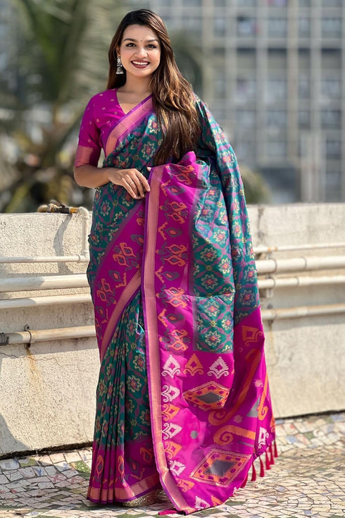 Vasthrlay Kanjivaram Patola Unstitched Ethnic Wear