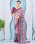 Vasthrlay Georgette Bandhani Unstitched Teal Saree