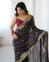 Vasthrlay Georgette Embroidery Unstitched Pink Saree