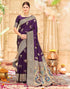 Vasthrlay Womens Paithani Unstitched Blue Saree