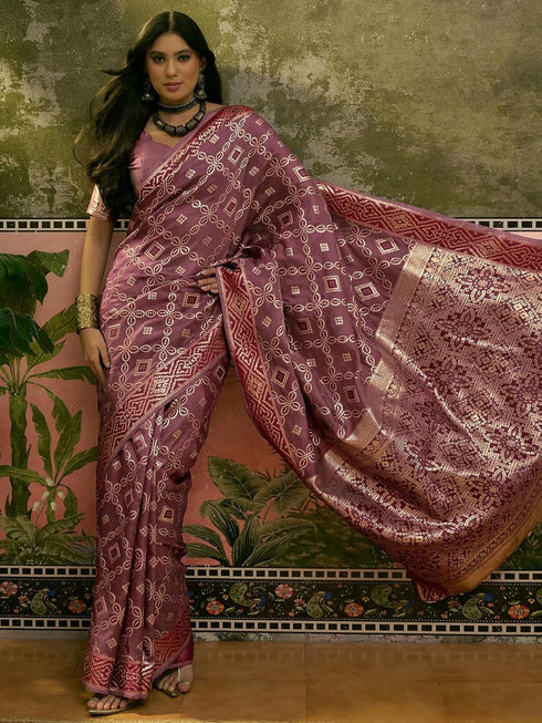Vasthrlay Banarasi Weaving Unstitched Teal Saree