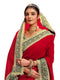 Vasthrlay Vichitra Embroidery Unstitched Red Saree