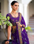 Vasthrlay Georgette Scalloped Unstitched Yellow Saree
