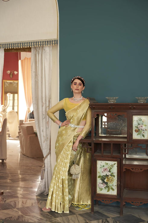 Vasthrlay Jacquard Unstitched Comfortable Stylish Saree