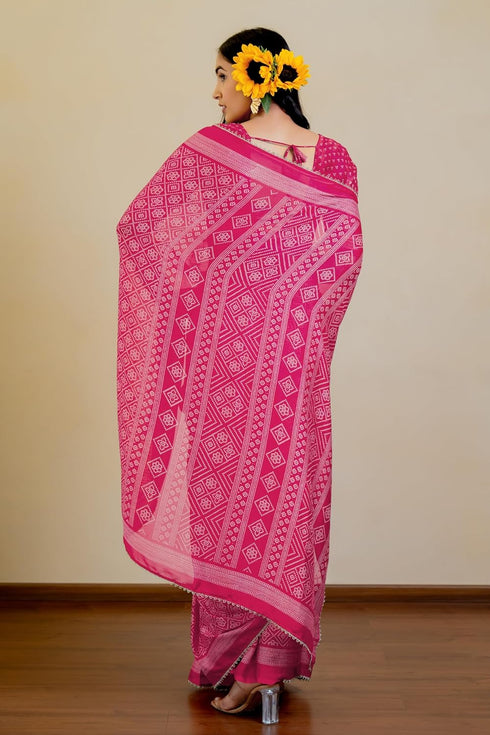 Vasthrlay Fashion Georgette Leheriya Turquoise Ethnic Wear