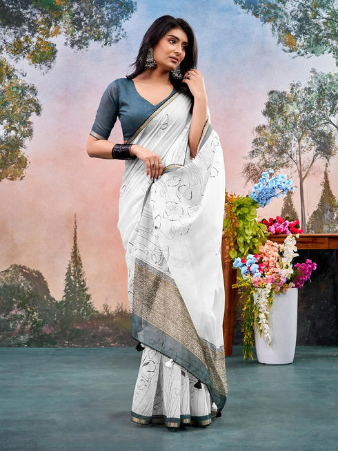 Vasthrlay Chiffon Jacquard Rani Saree