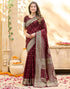 Vasthrlay Womens Weaving Unstitched Cream Saree
