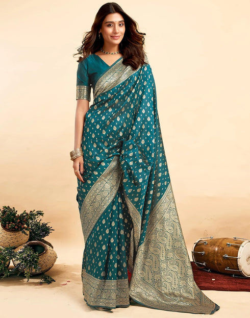 Vasthrlay Banarasi Unstitched Saree