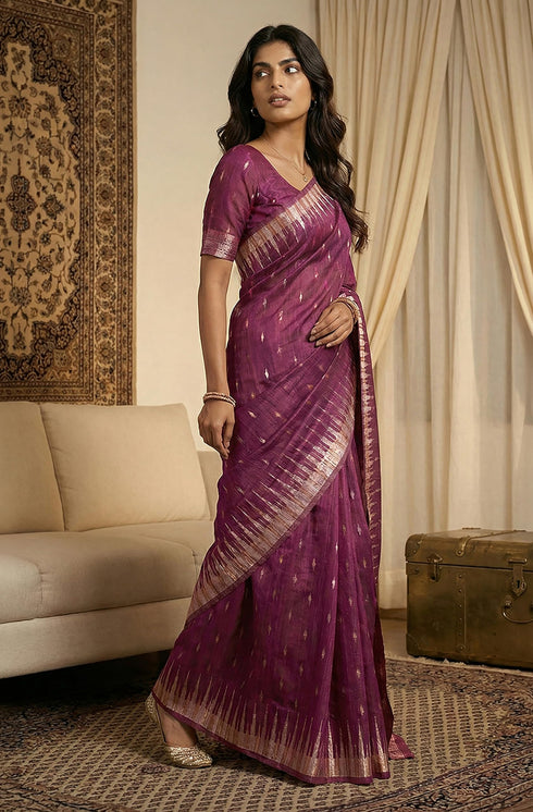 Vasthrlay Purple Saree