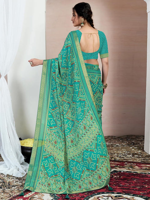 Vasthrlay Chiffon Bandhani Unstitched 4159s2944n Yellow