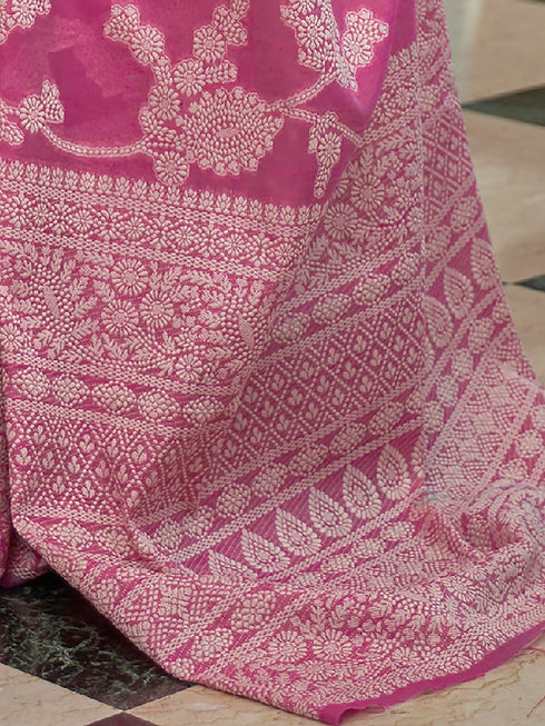 Vasthrlay Design Unstitched Pink Ethnic Wear
