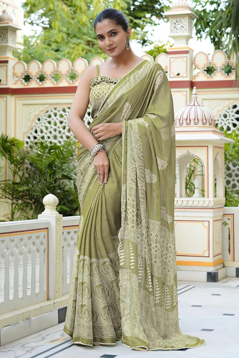 Vasthrlay Fashion Chiffon Printed Ethnic Wear