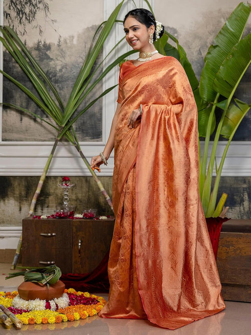 Vasthrlay Womens Weaving Unstitched Dark Green Saree