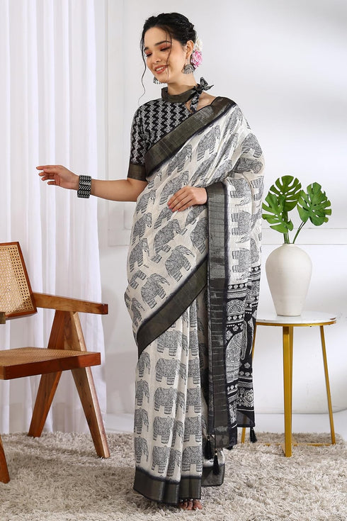 Vasthrlay Fashion Handloom Printed Ethnic Wear
